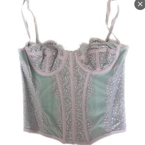 NWOT Urban Outfitters Women's Pink and Blue Corset